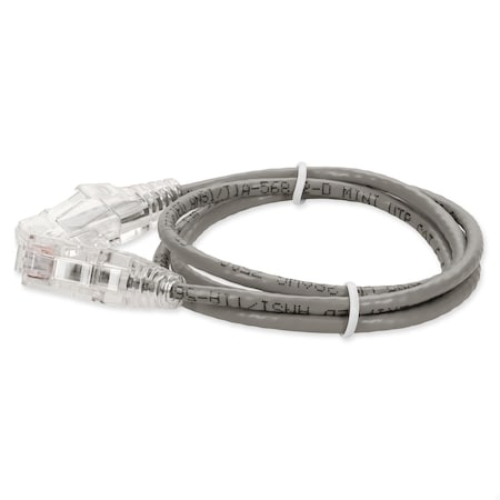 Add-On 10FT RJ-45 MALE TO RJ-45 MALE STRAIGHT GRAY CAT6 SLIM UTP PVC COPPER PATCH C ADD-10FSLCAT6-GY